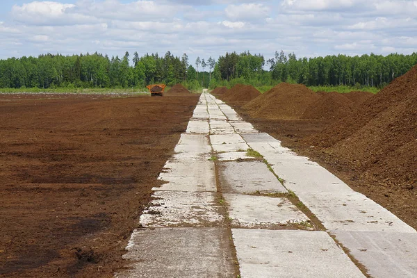 Przemysł rolny, torfowiska — Zdjęcie stockowe