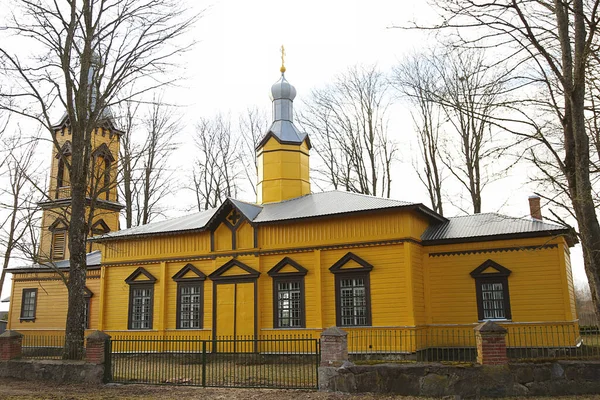 Daugavpils District Latvia 2017 Február Skrudaliena Ortodox Egyház Feltételezés Boldogságos — Stock Fotó