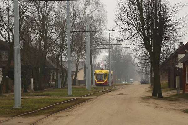 Daugavpils Łotwa Stycznia 2020 Samochód Tramwajowy Daugavpils — Zdjęcie stockowe