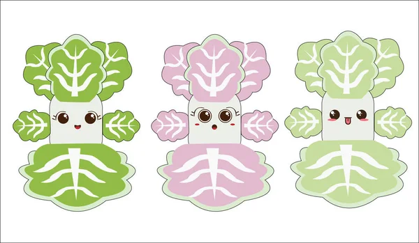 Sağlık ve Vücut Güzelliği için Şirin Yeşil Hardal Vektör illüstrasyonu