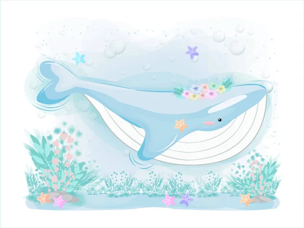 Derin Deniz Altında Güzel Mavi Balinalar