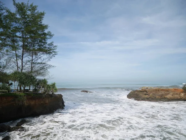 Bengkulu Indonésia Novembro 2016 Pantai Sungai Suci Bengkulu — Fotografia de Stock