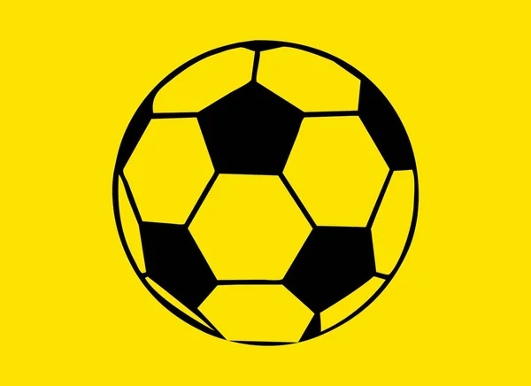 Foolball Yellow Colour Background Black Colour Image — Stock Photo, Image
