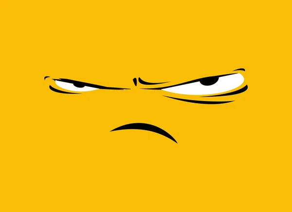 Žluté Pozadí Naštvaný Obrázek Velmi Roztomilé Velmi Naštvaný Tvář Emoji — Stock fotografie