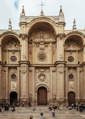 Kutsal Metropolitan Katedral Kilisesi, Granada 'nın Rönesans döneminde inşa edilen Katolik tapınağı., GRANADA - İspanya - 15 ABRIL 2018
