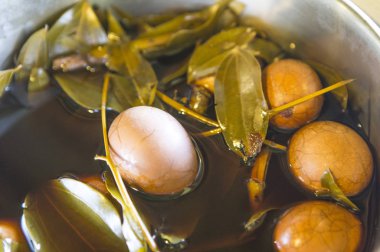 Çay yumurtaları, yemek arkaplanı