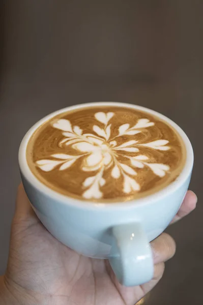 Чашка Кофе Искусством Латте — стоковое фото