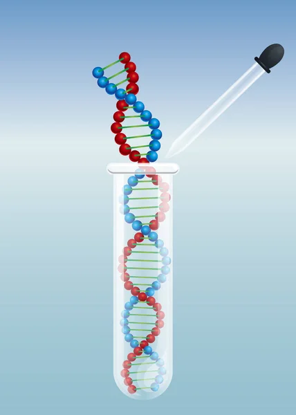 illustration of a dna in test tube
