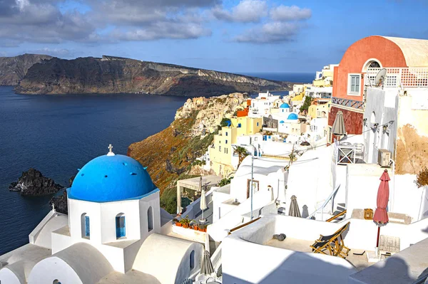 Architettura Tradizionale Greca Dell Isola Santorini Grecia — Foto Stock