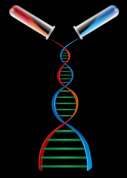 Kleurrijke Dna Molecuul Illustratie — Stockfoto