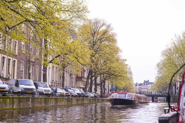 Канал Історичні Міські Будівлі Нідерландах — стокове фото