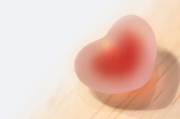 Красное Украшение Формы Сердца Деревянном Фоне День Святого Валентина — стоковое фото