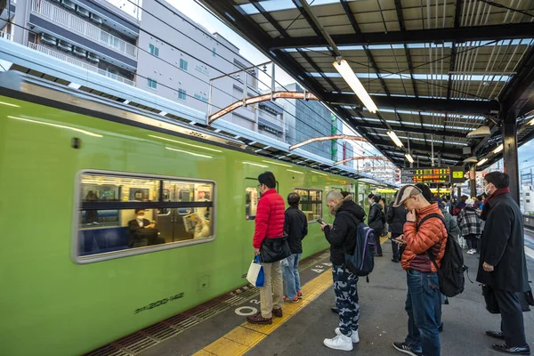 Osaka Japan November Vember 2016 People Queue Shin Imamiya Railway — 图库照片