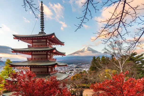 Pagoda Chureito Góra Fuji Miasto Rano Arakurayama Sengen Park Fujiyoshida — Zdjęcie stockowe