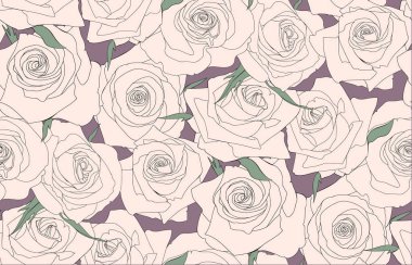 Dikişsiz desen gül. Gül tomurcukları