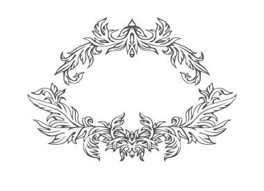 El çekilmiş intage çerçeve