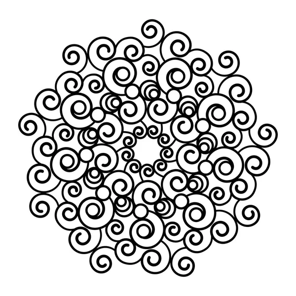 Monochrome Mandala. элемент этнического, религиозного дизайна — стоковый вектор