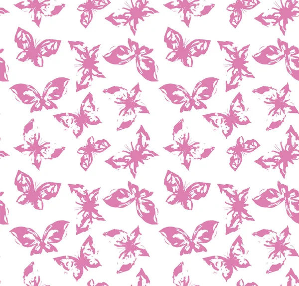 Modèle sans couture Designer avec des papillons. Grunge . — Image vectorielle
