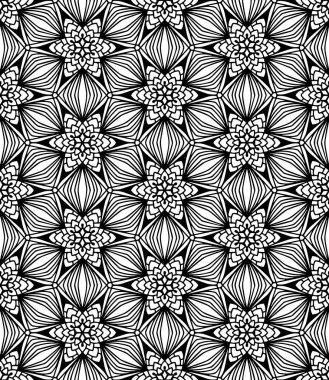 Seamless abstract pattern Vector coloring book clipart