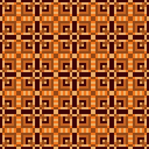 Quadrati geometrici senza cuciture, texture pixel — Vettoriale Stock