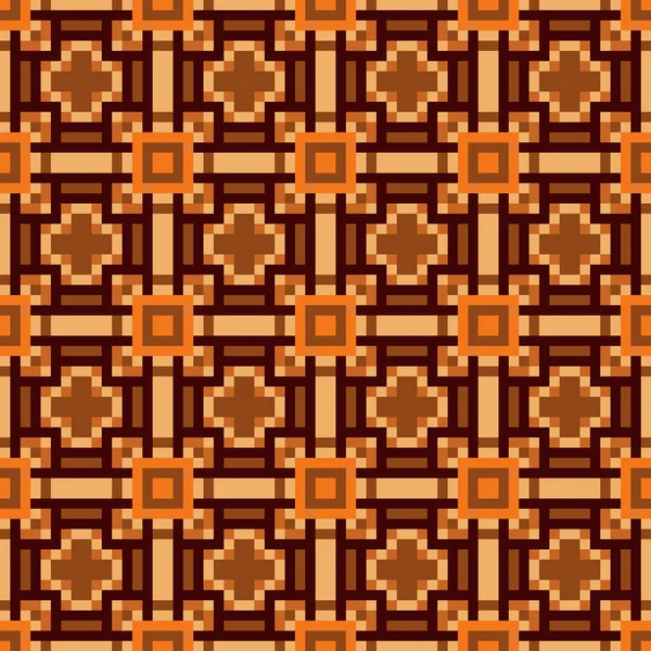 Naadloze geometrische vierkanten, pixeltextuur — Stockvector