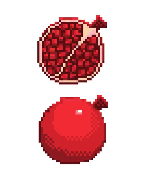 Ícone Do Conjunto De Pixel-art Verdes E Frutas 32x32 Pixels