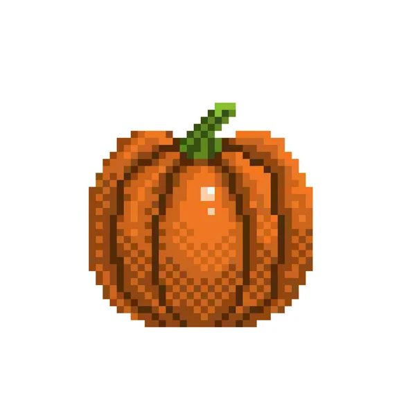 Pixel art pumpkin icon, 32X32 vector illustration — Stock Vector