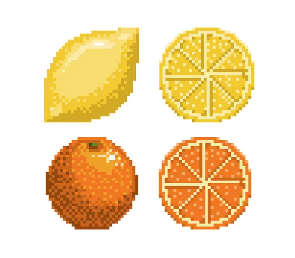 Ícone Do Conjunto De Pixel-art Verdes E Frutas 32x32 Pixels