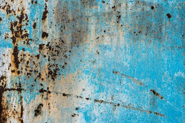 Textura Una Superficie Metálica Oxidada Azul Oscuro Azul Pintura Agrietada —  Fotos de Stock