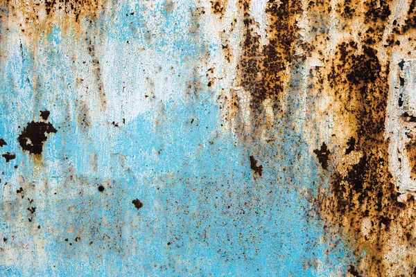 Textura Una Superficie Metálica Oxidada Azul Oscuro Azul Pintura Agrietada — Foto de Stock