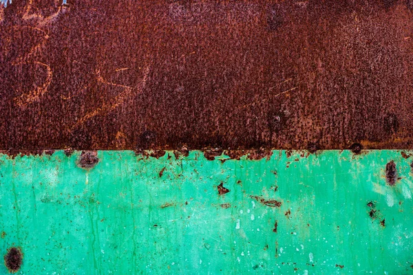 Rozsdás Fém Felület Textúrája Fehér Zöld Örökzöld Sötétkék Kék Öregített — Stock Fotó