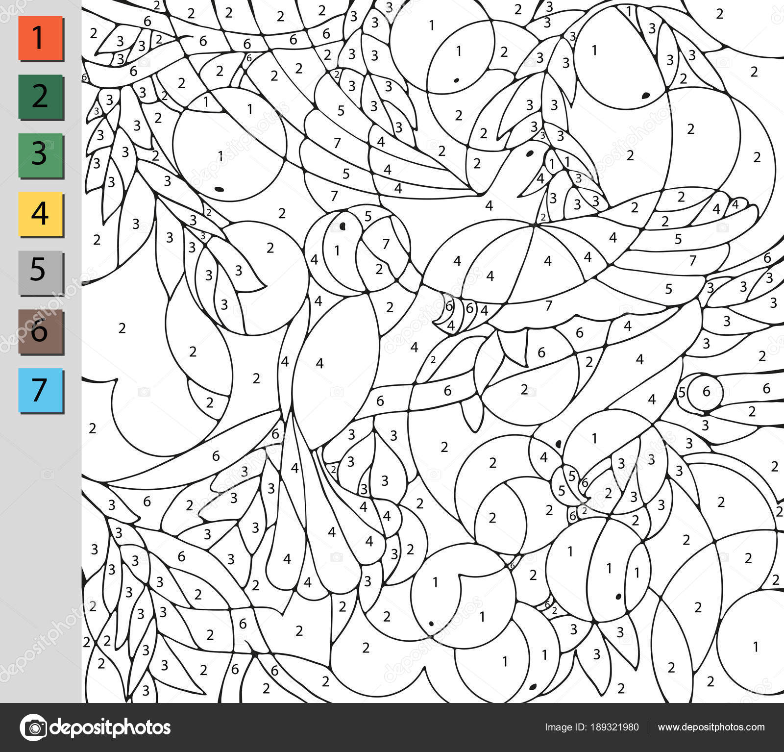 Colorir por número, jogo de educação para crianças. Um desafio