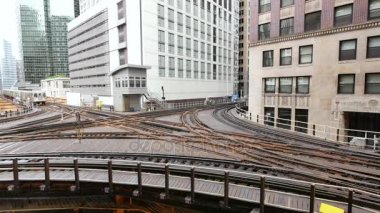 Chicago döngü finansal bölgesinde yükseltilmiş Metro