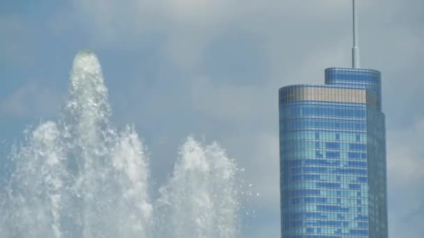 Chicago Downtown Skyline desde la Fuente de Buckingham — Vídeos de Stock