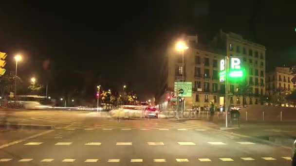 Caméra Voiture Barcelona Street Rage à grande vitesse Conduite — Video