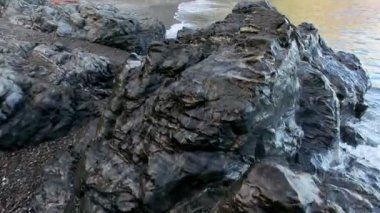 El değmemiş bakire Akdeniz Black Beach hava ateş