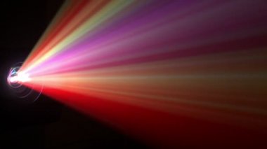 Dijital Video projektör Lens renkli parlak Rays.Video projeksiyon renk ve ışık yanıyor yanıp söner. Bir gece kulübünde VJ videoprojection oturum. Çok renkli Mercek parlamasının ışın ışıklar arka plan.