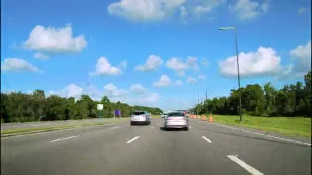 Road Rage Hoge Snelheid Rijden Florida Time Vervallen Rijden Florida — Stockvideo