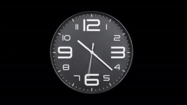 Reloj Plata Moderna Cara Moviéndose Rápido Hacia Adelante Timelapse Reloj — Vídeos de Stock