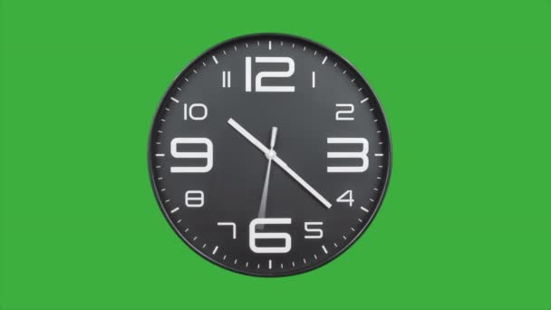 Modern Silver Clock Face Moving Fast Forward Time Lapse Clock — Stock Video