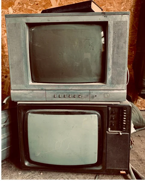Retro Fernseher Erinnern Die Vergangenheit — Stockfoto