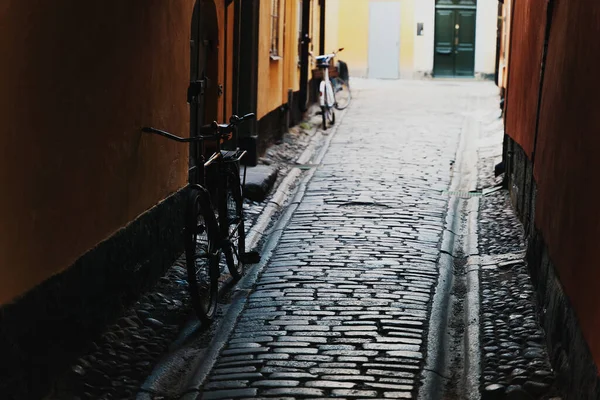 Classic vintage retro city bike in Stockholm, Sweden — Stock Photo, Image