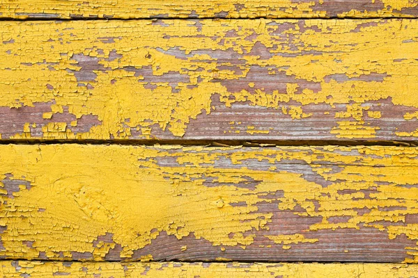 Old wooden shabby yellow background or texture