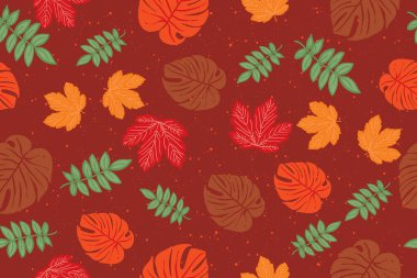 Yaprak vektörü ile kusursuz desen