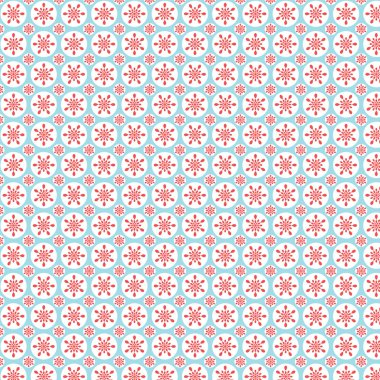 mavi ve kırmızı kar taneleri desen