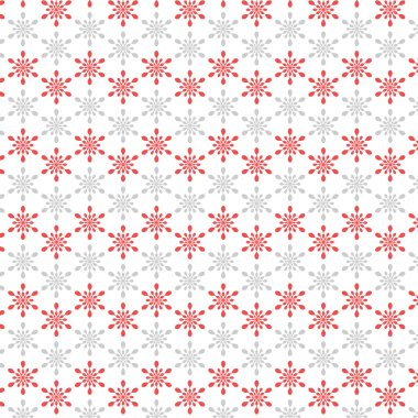 Kırmızı ve gri kar taneleri desen 