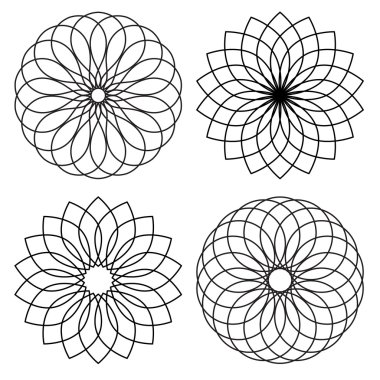 geometrik çiçek şekil