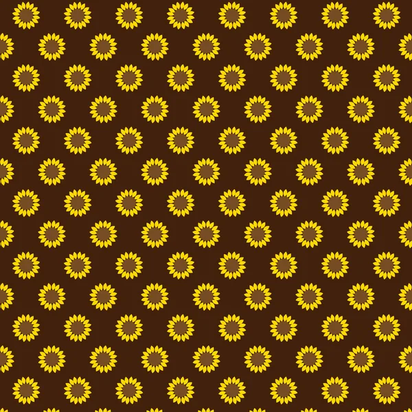 Modèle de tournesol sans couture — Image vectorielle