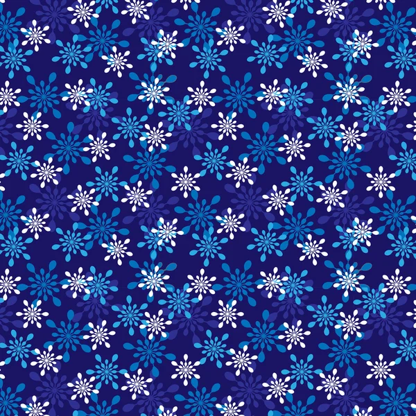 Overlapping snowflakes pattern — Stock Vector