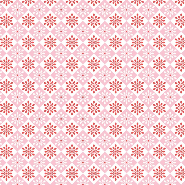 Pink and red snowflakes pattern — Stock Vector